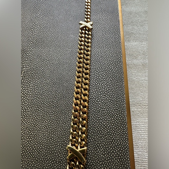 Paloma Picasso Gold Chain Belt Signature X’s Size Large